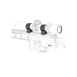 VO 34mm X-ACCU Mounting Scope Rings (6 Screws), Medium - Black - obrazek 12