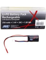 ASG 7.4V 250mah 20C lipo battery for HPA