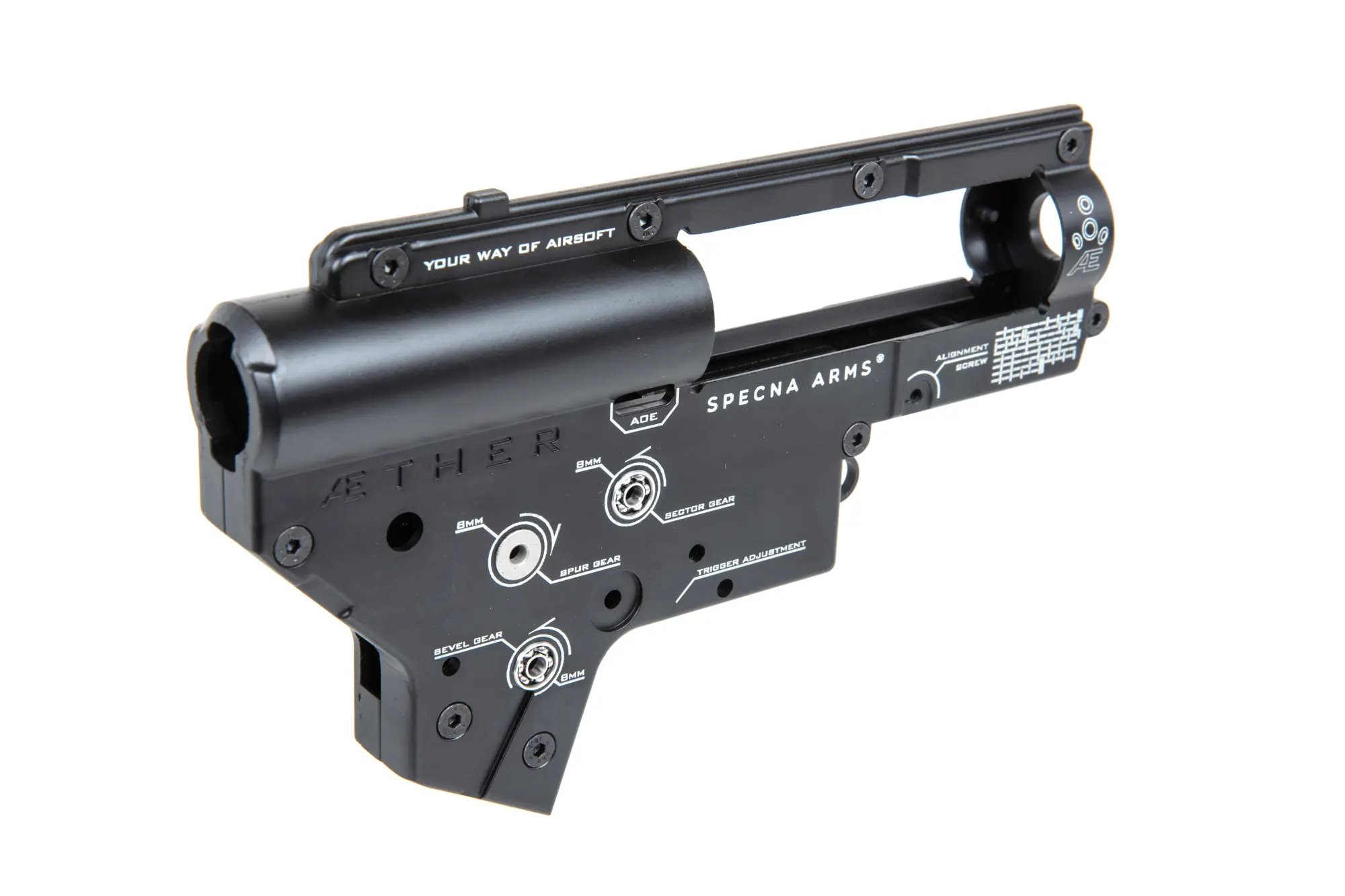 2024年版 RETRO ARMS CNC Gearbox V2 QSC 8mm Retro Arms CNC Split Gearbox V2 8mm QSC (2025) - Airsoftzone