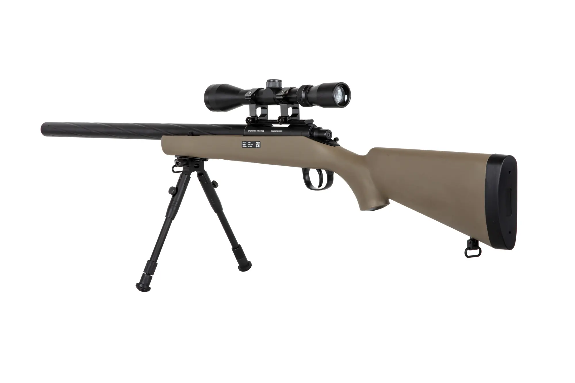 Replika karabinu snajperskiego Specna Arms SA-S12 EDGE™ z lunetą i dwójnogiem Tan