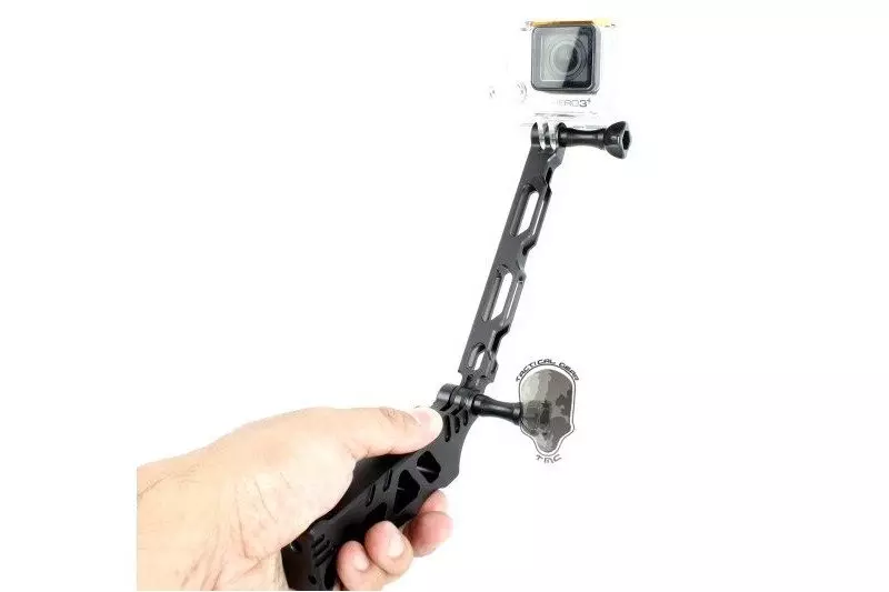 Aluminiowy wysięgnik, stojak i chwyt na kamerę GoPro Hero 3 / 3+ - Czarny