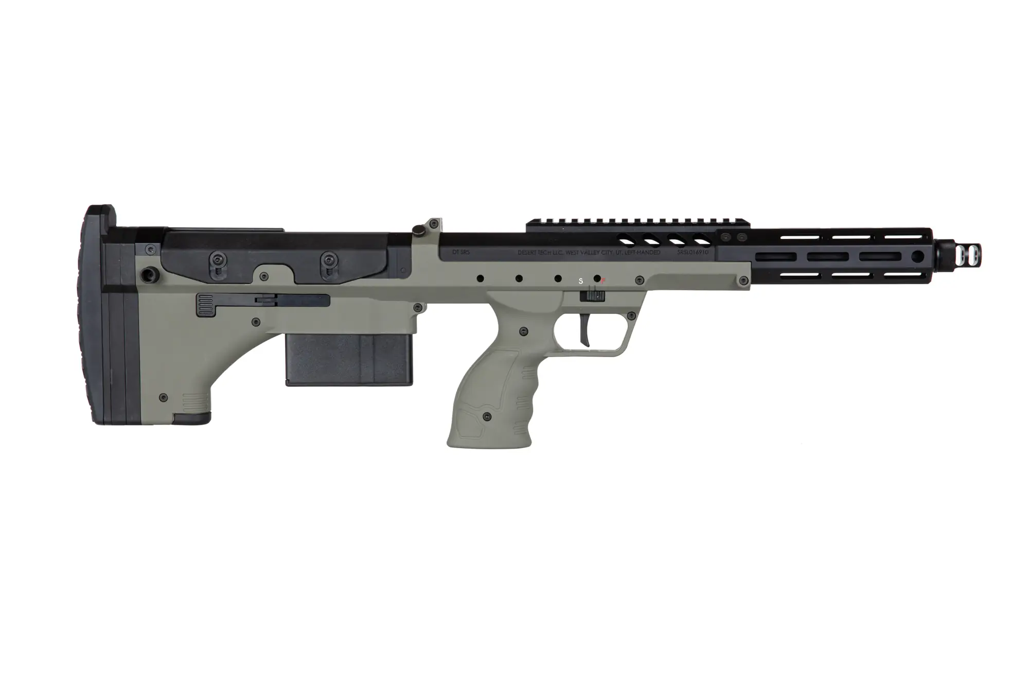 Alternative view of Replika karabinu snajperskiego Desert Tech SRS-A2/M2 Covert 16” (leworęczna) Oliwkowa