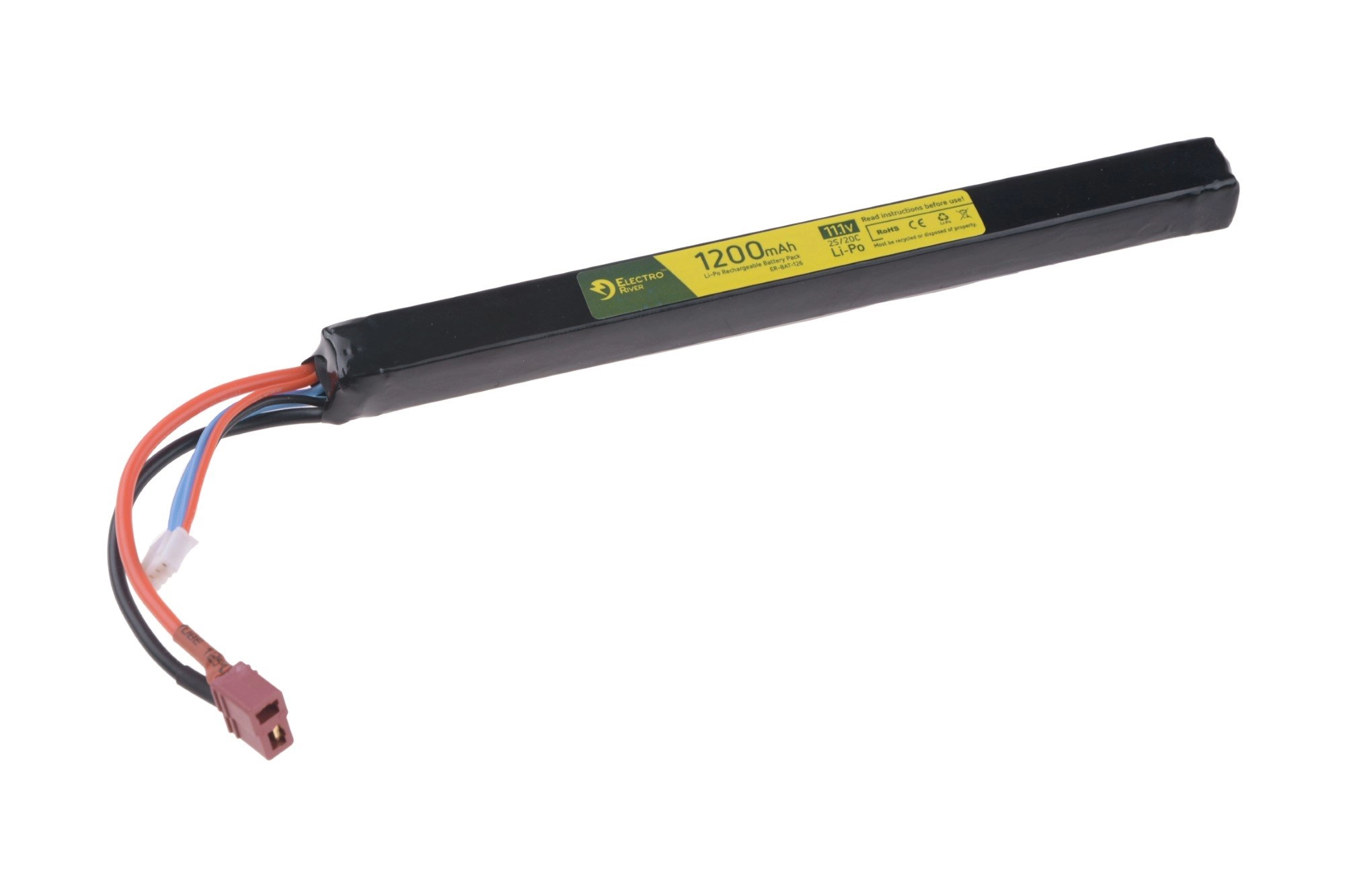 Akumulator LiPo 11,1V 1200mAh 2S/20C; pod pokrywę replik AK -T-Connect (Deans)