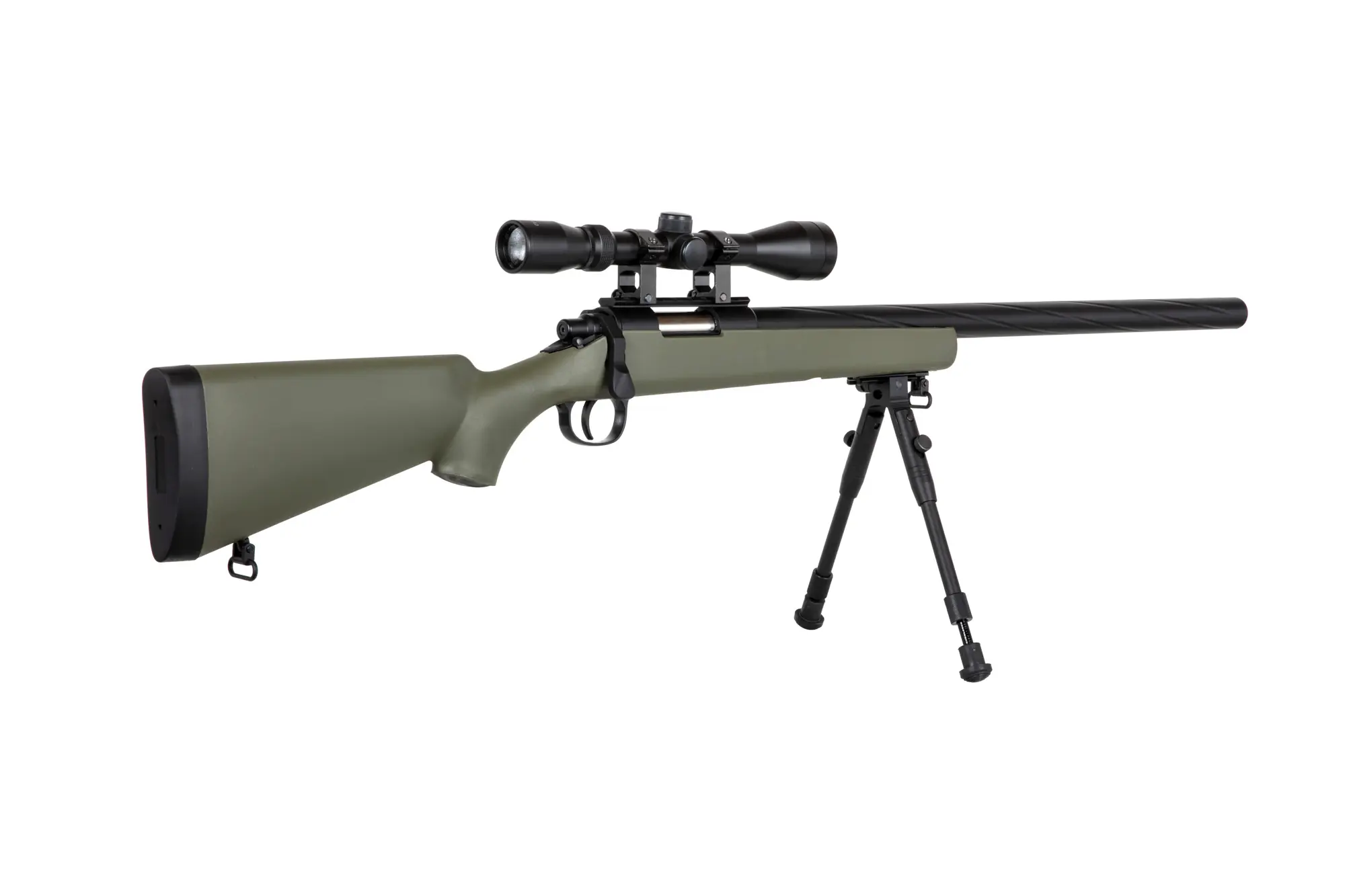 Replika karabinu snajperskiego Specna Arms SA-S12 EDGE™ z lunetą i dwójnogiem Oliwkowa