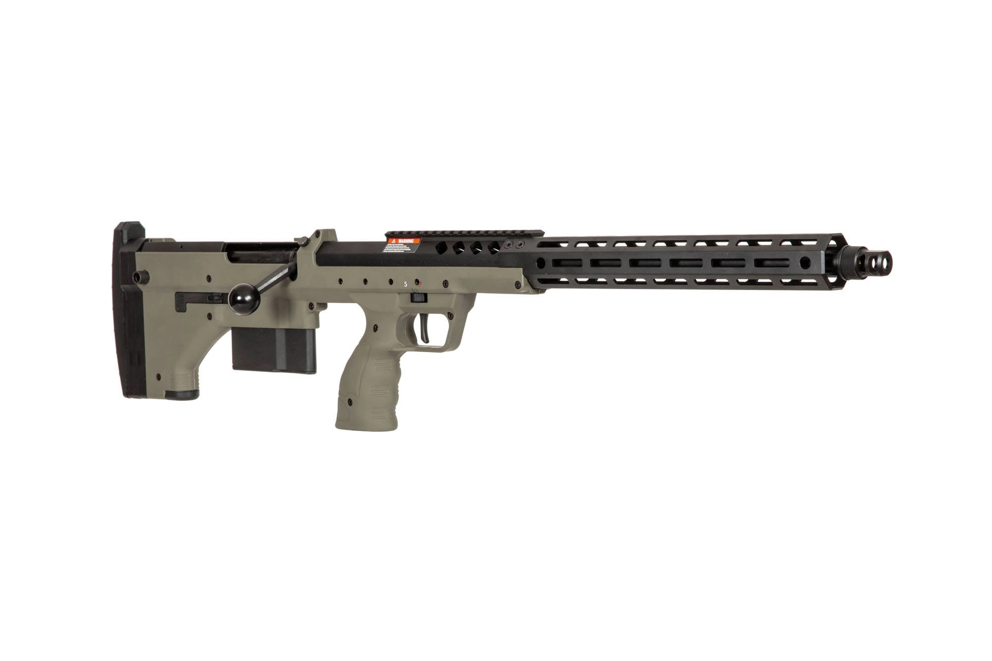 Alternative view of Replika karabinu snajperskiego Desert Tech SRS-A2/M2 22” (praworęczna) - oliwkowa