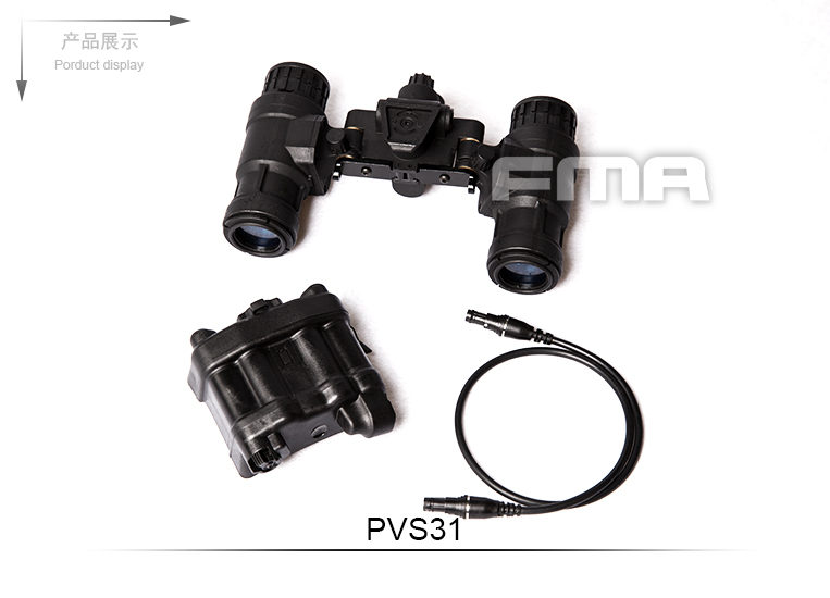 FMA PVS-31 NVG Dummy Replica, with LED Illumination - Black