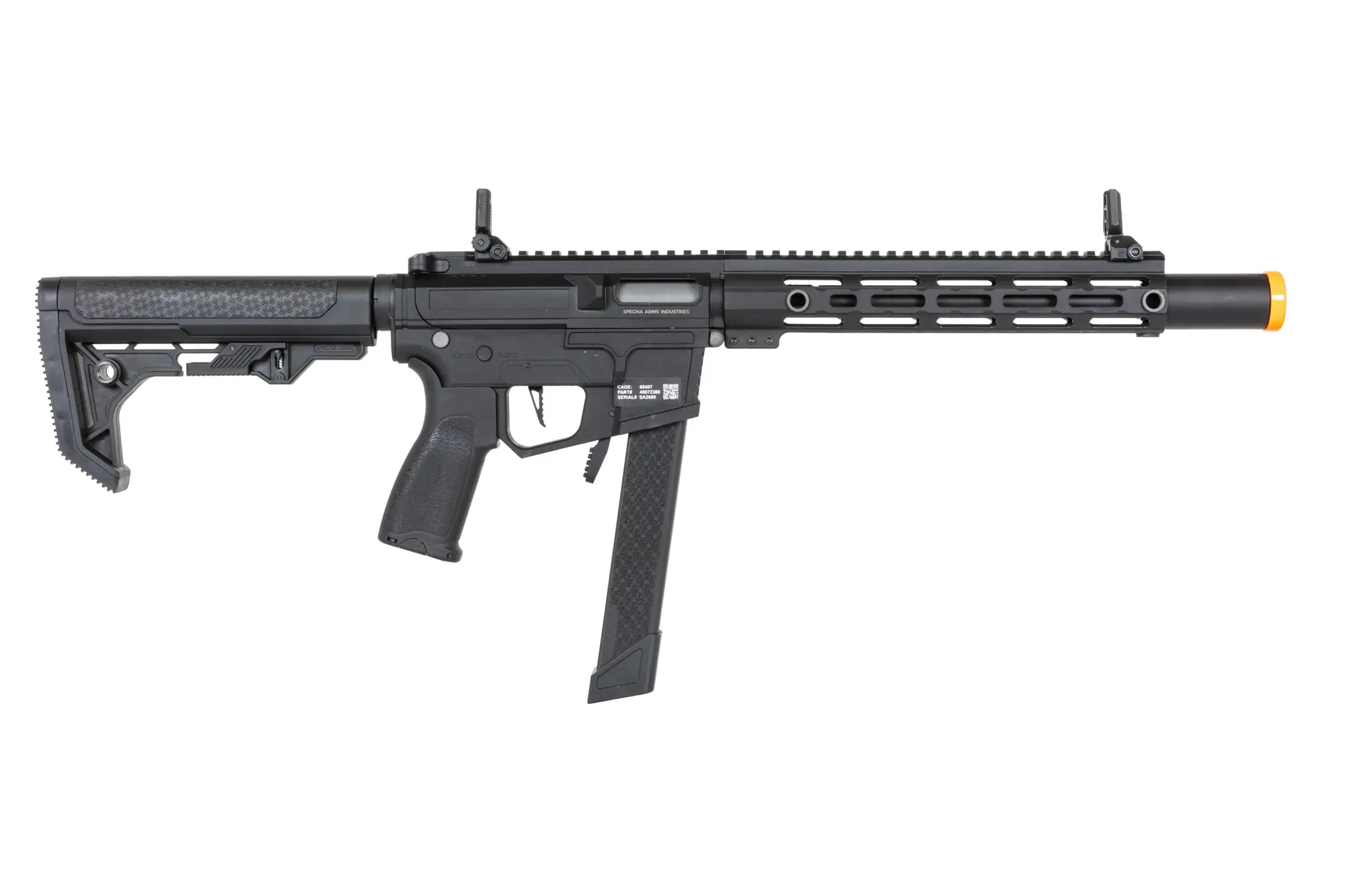 Alternative view of Pistolet maszynowy ASG Specna Arms SA-FX02 FLEX™ HAL ETU Czarny z pomarańczowym urządzeniem wylotowym