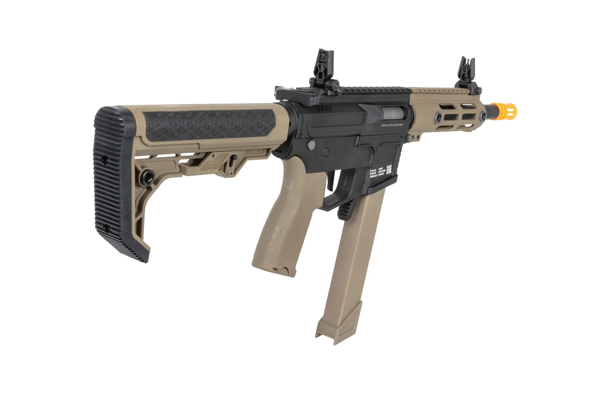 Alternative view of Pistolet maszynowy ASG Specna Arms SA-FX01 FLEX™ HAL ETU Half-Tan z pomarańczowym urządzeniem wylotowym