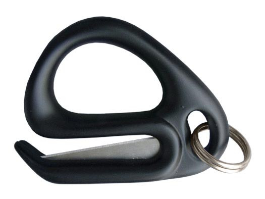 Cutter for cutting disposable handcuffs